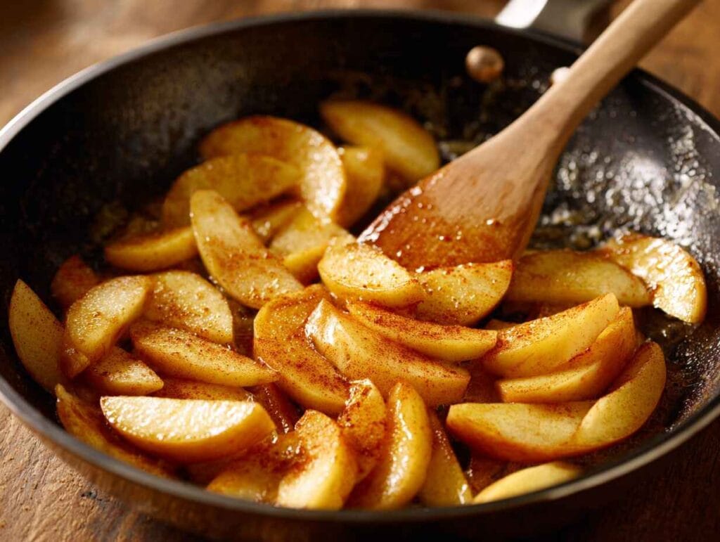 how to make fried apples step by step with cinnamon and butter