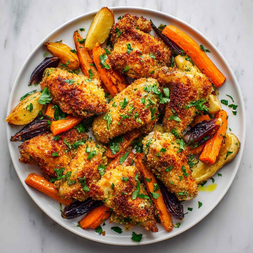Crispy air fryer chicken wings served with healthy sides