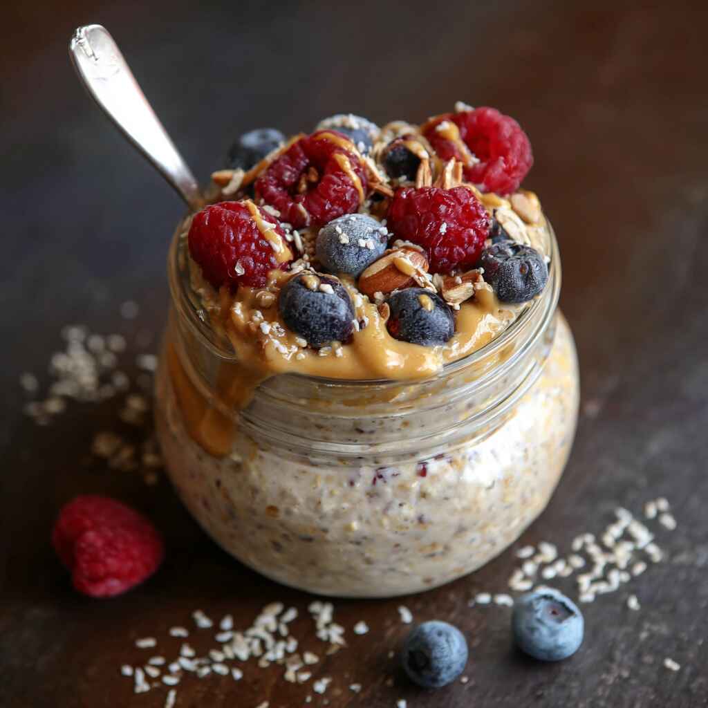 high protein overnight oats made without yogurt