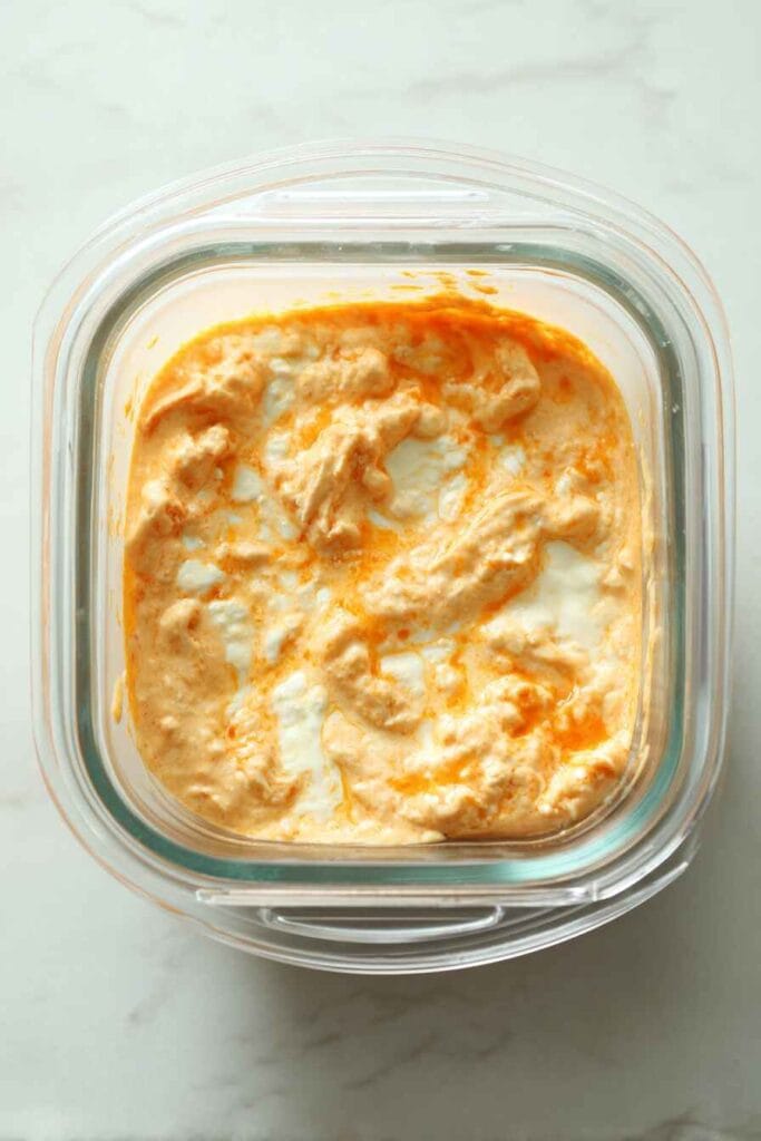 Storing High Protein Buffalo Chicken Dip