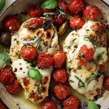 grilled chicken margherita olive garden with melted mozzarella and cherry tomatoes