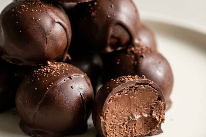 cottage cheese chocolate bites final result on plate